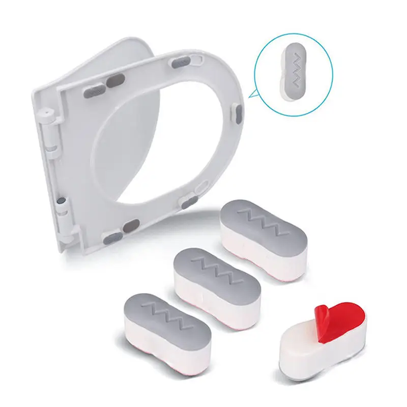 4 stücke Wc Sitz Stoßstange Stoßfest Anti-slip Wc Abdeckung Dichtung Wc Sitz Abdeckung Bad Hardware Puffer Stoßstangen Ersatz