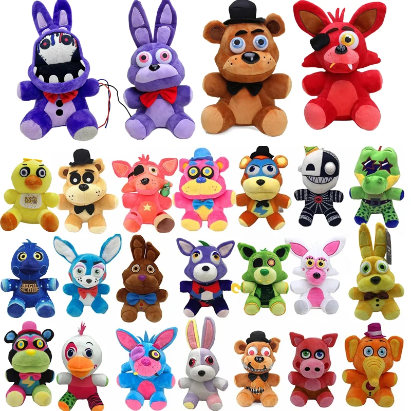 Cinque Night At Freddy Fnaf Simpatici giocattoli di peluche Gioco Doll Bonnie Bear Foxy Cartoon Bambole di pezza Freddy Toy Regali