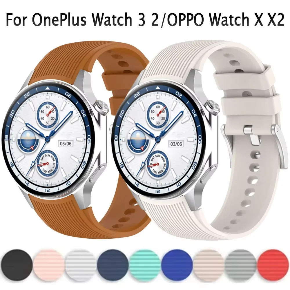 Original Silikon Strap Für OnePlus Uhr 3/2 SmartWatch Ersatz gürtel Armband Für OPPO Uhr X X2 Band Armband Zubehör Image