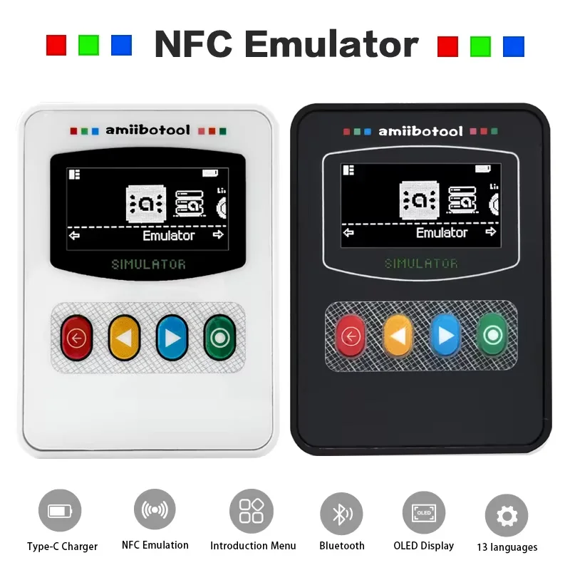 Neu für Amiibotool Pixl.Js iNFC Smart Emulator OLED HD Smart Emulator Zubehör für Switch/Switch2 3DS Wii U IC/NTAG Zubehör Image