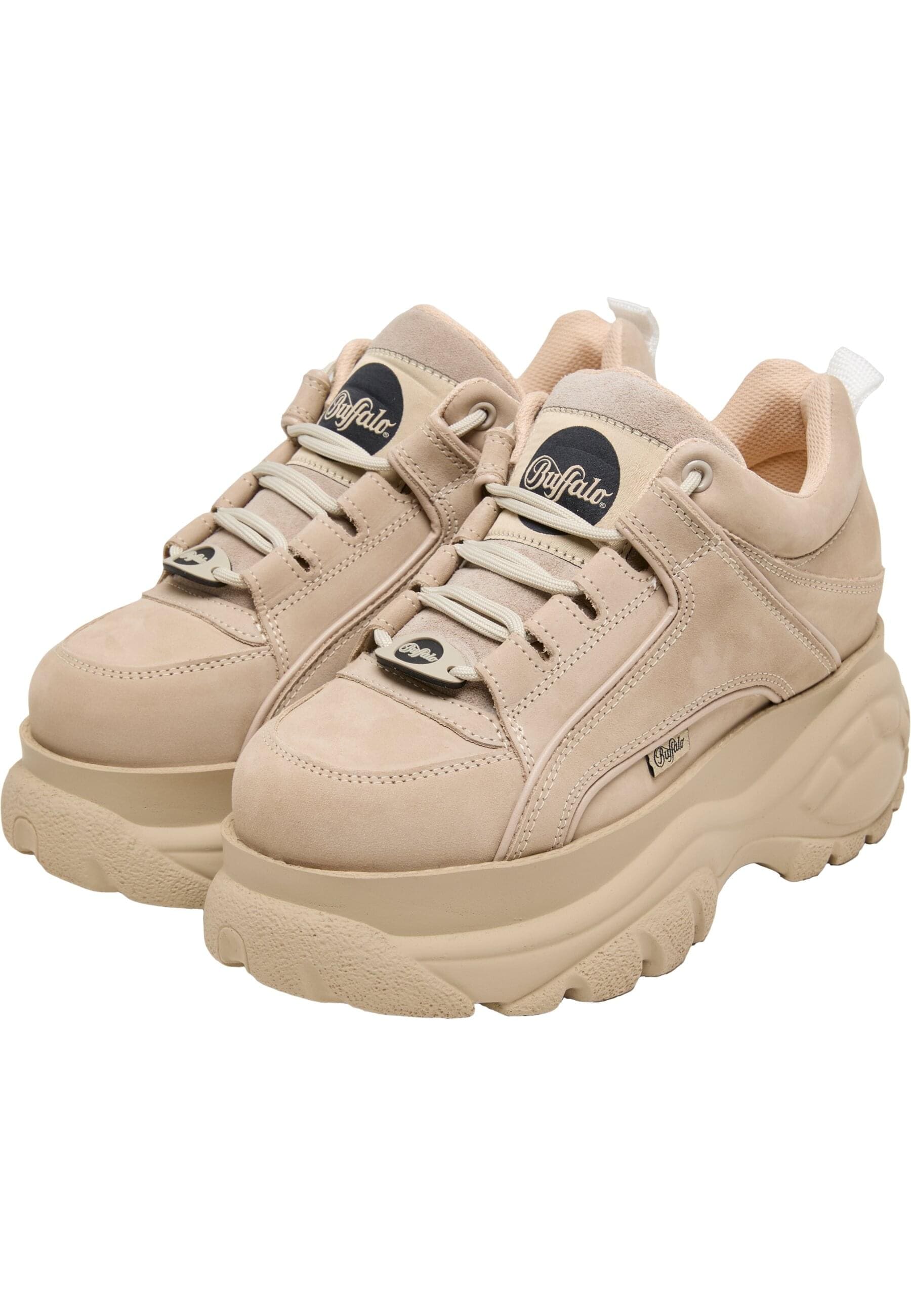 Trainingsschuh BUFFALO "Buffalo Damen Buffalo 1339-14 2.0 Sneaker Low", Damen, Gr. 39, cream, Leder, unifarben, Schuhe