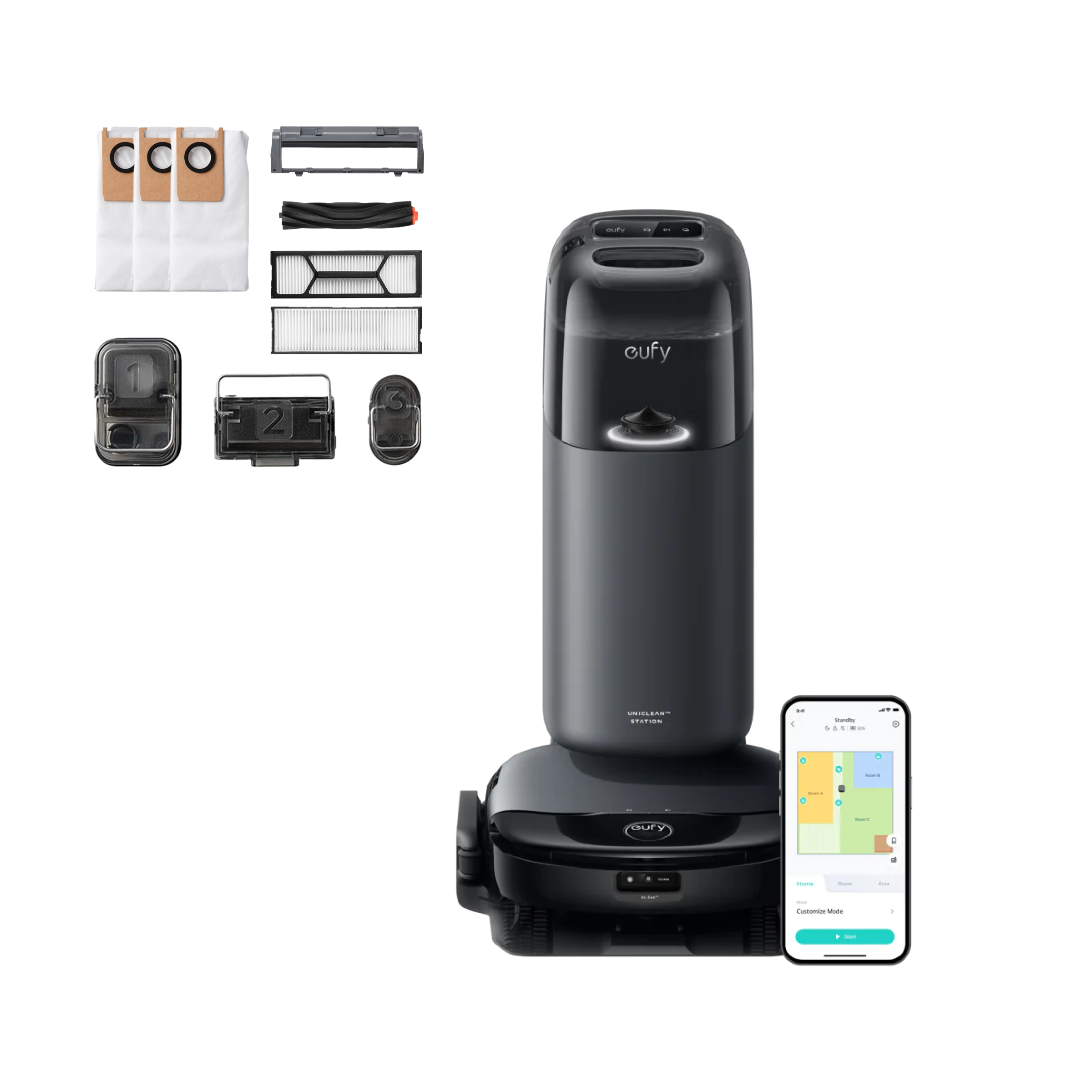 eufy Robot Vacuum Omni S1 with Accessories Kit