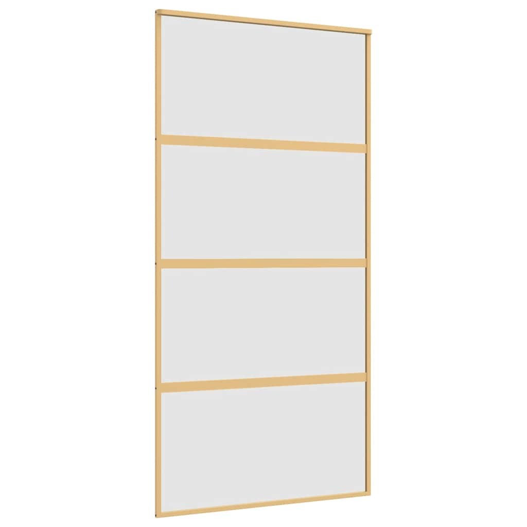 vidaXL Schiebetür Golden 102,5x205 cm Matt ESG-Glas und Aluminium Image