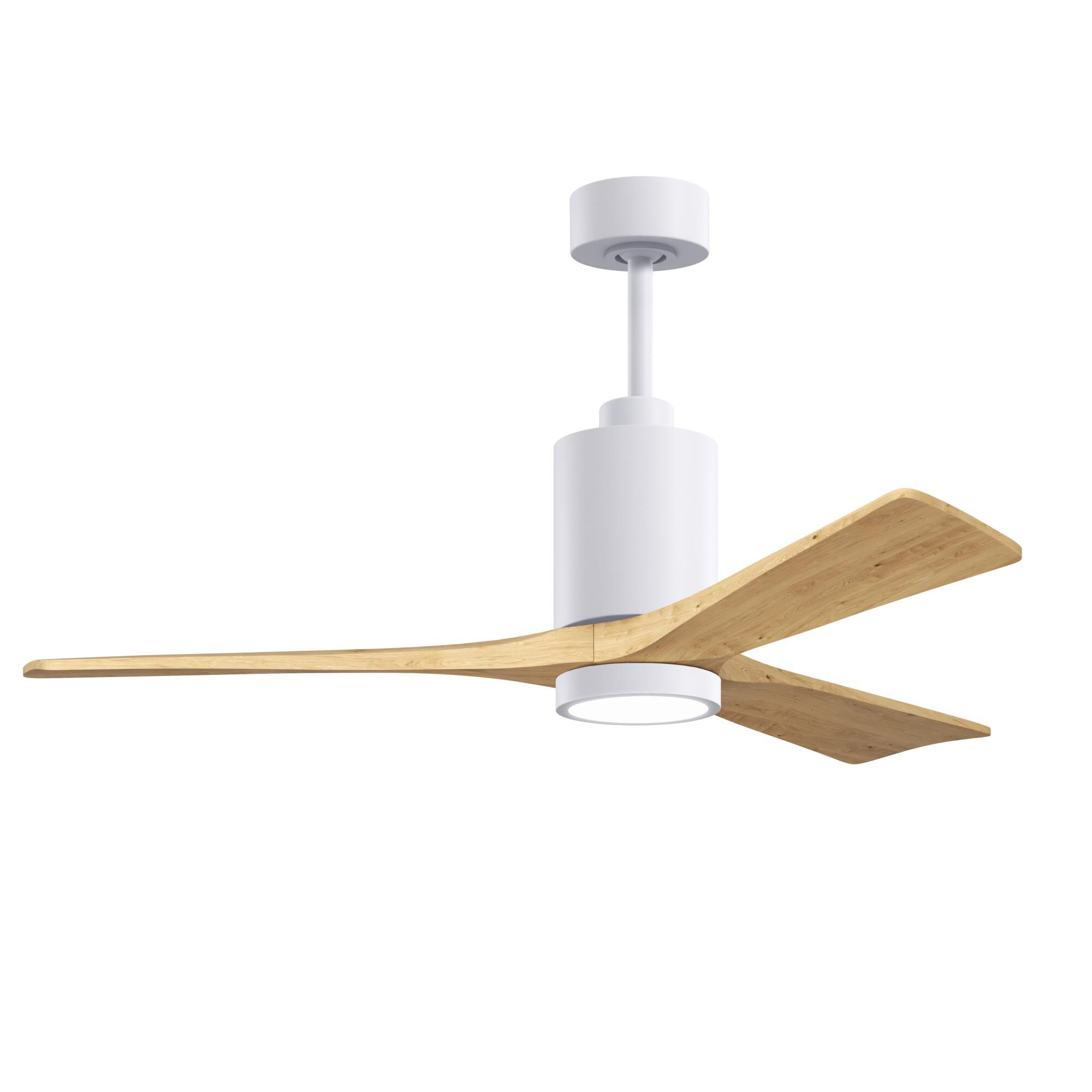 Matthews Fan Company Patricia 52 Inch Ceiling Fan with Light Kit - PA3-WH-LM-52