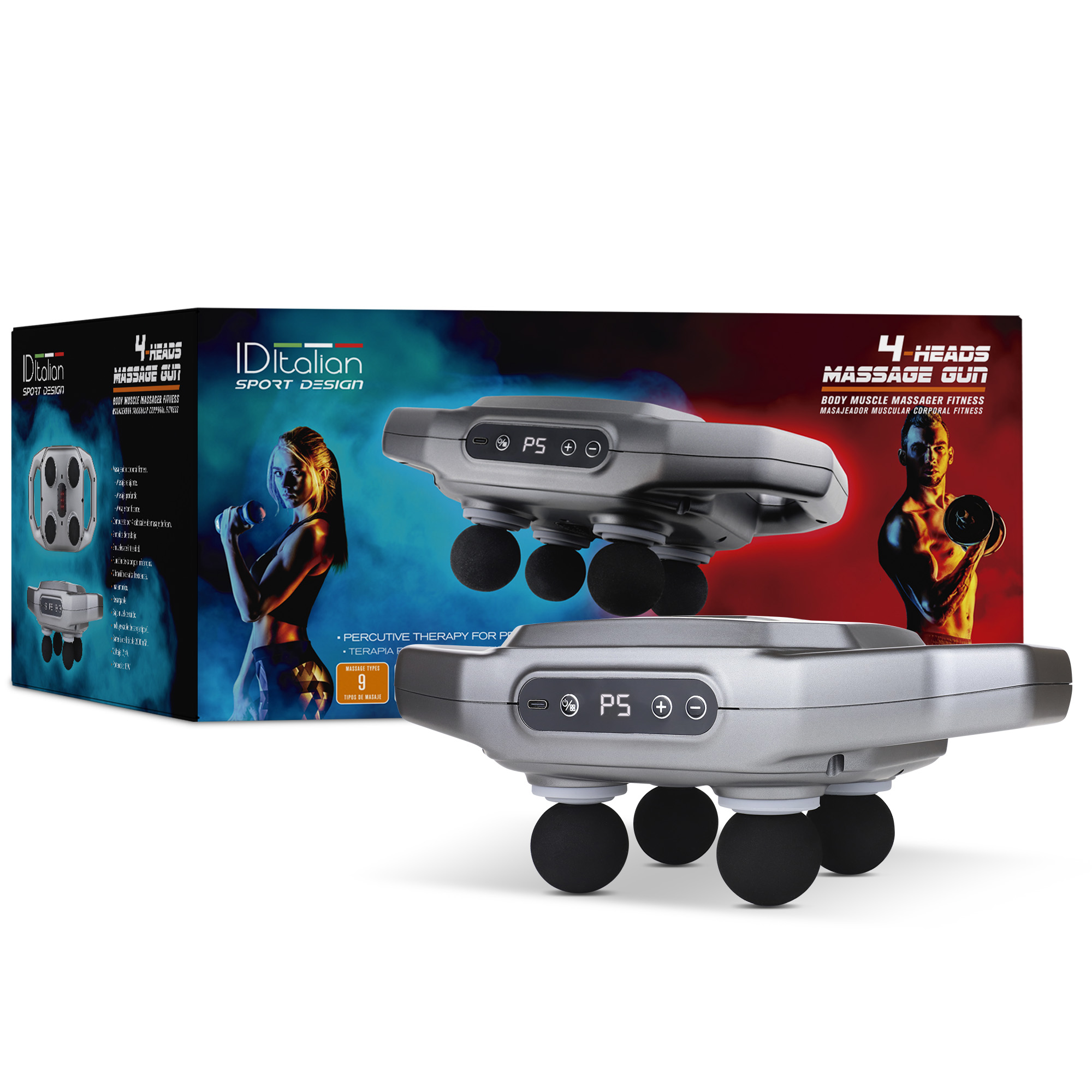 4-köpfige Massagepistole Image