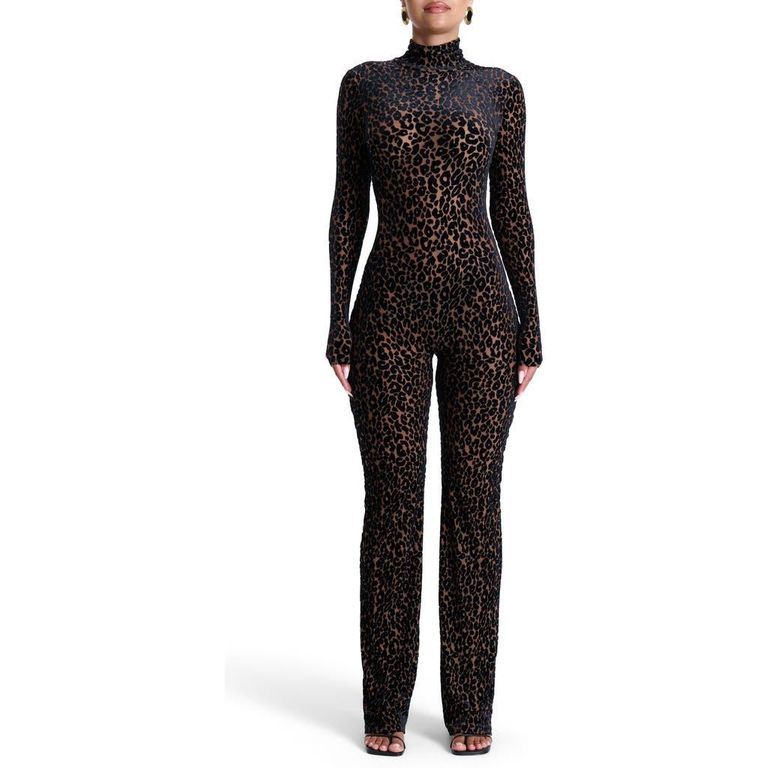 Burnout Long Sleeve Jumpsuit - Black - Naked Wardrobe Jumpsuits