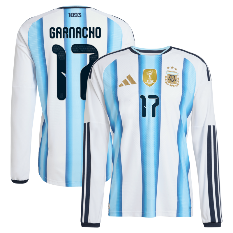 Argentinien 2026 Heimtrikot adidas Authentic - Langarm mit Aufdruck Garnacho 17 Image