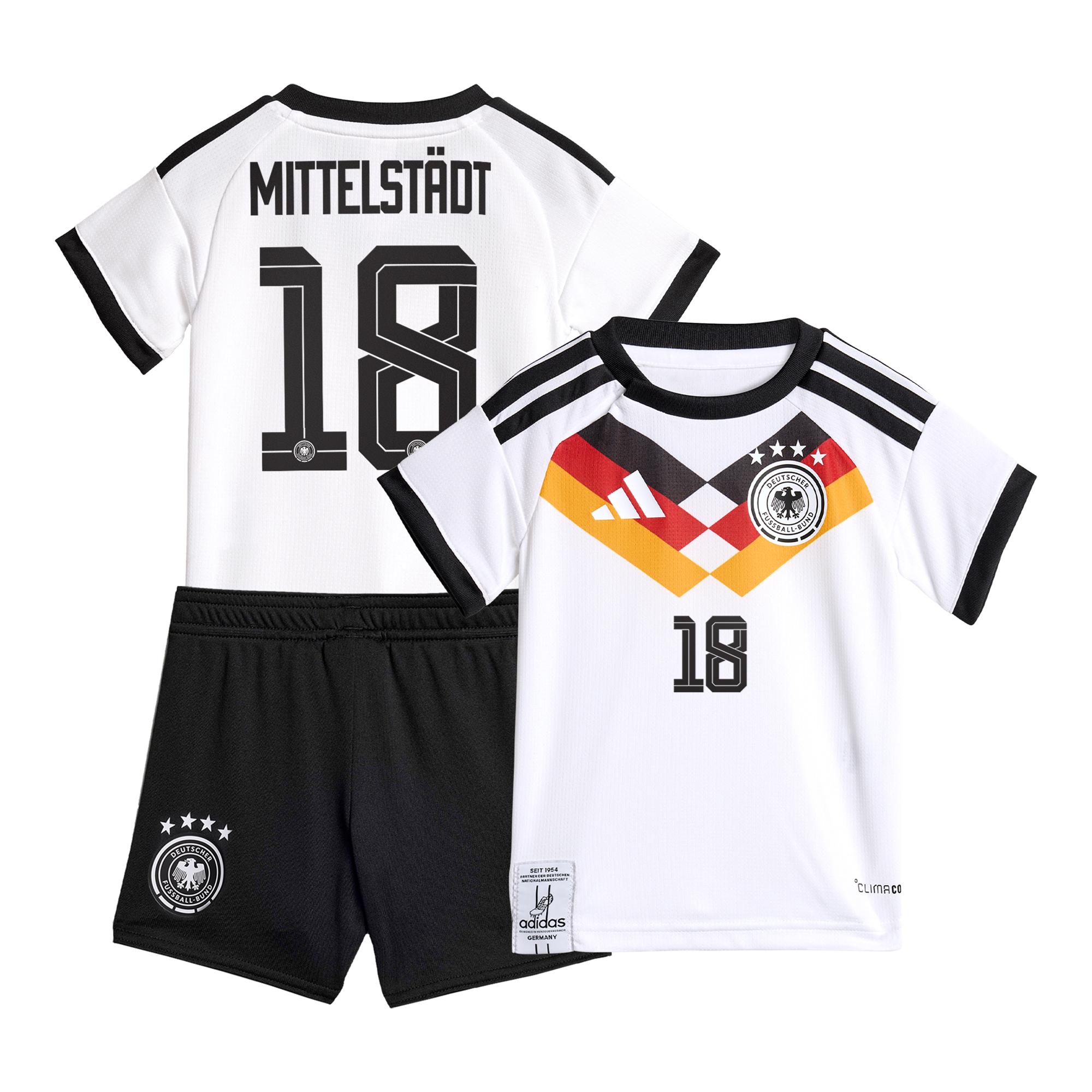 Deutschland 26 Replica Heimausrüstung - Baby mit Aufdruck Mittelstädt 18 Image