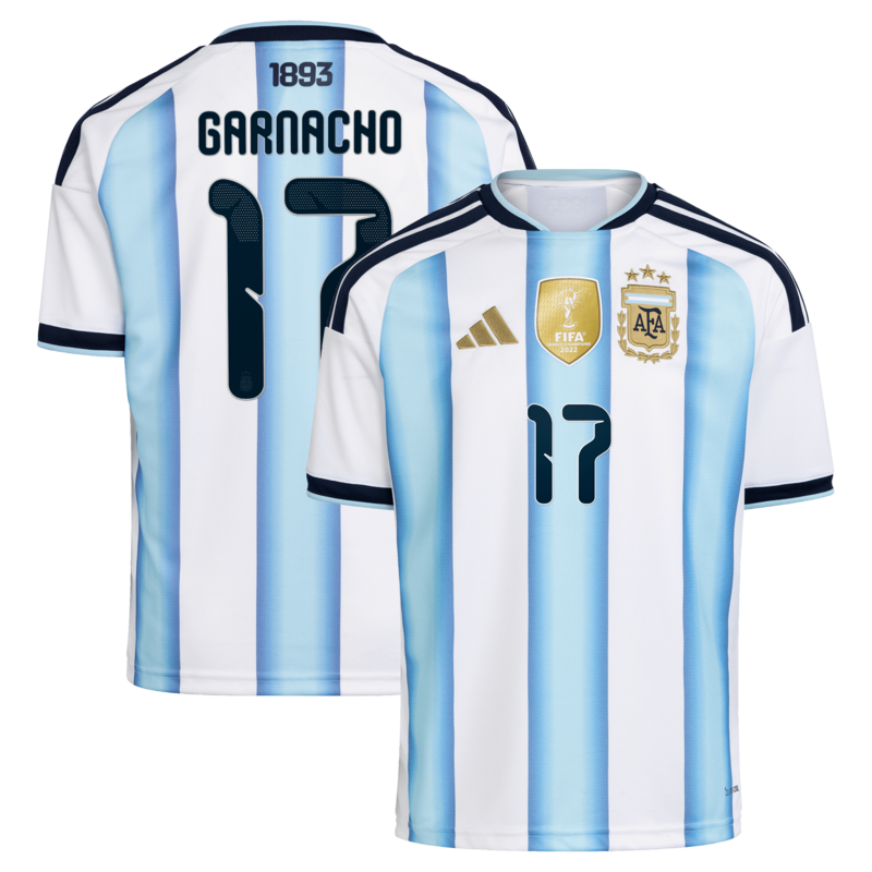 Argentinien 2026 Heimtrikot adidas - Kinder mit Aufdruck Garnacho 17 Image