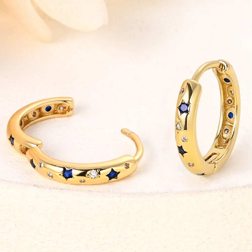 Minimalistische dünne Creolen aus 925er-Sterlingsilber für Frauen, Hochzeit, Verlobung, Charm-Ohrringe, Schmuck, Geschenk Image