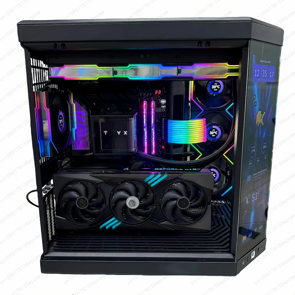 High-End Panoramic Gaming Desktop PC AMD R7 9800X3D RTX 5090 5080 5070 32GB DDR5 2TB NVMe M.2 SSD Win 11/10