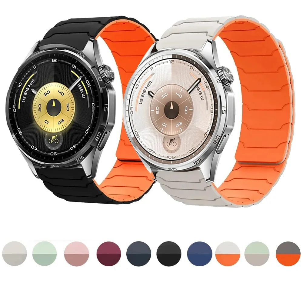 20mm 22mm Magnetisches Silikonarmband für Huawei Watch 5/4/GT6-5-4 Pro 46mm Sport Bequemes Armband Armband Garmin Active 6-5 Image