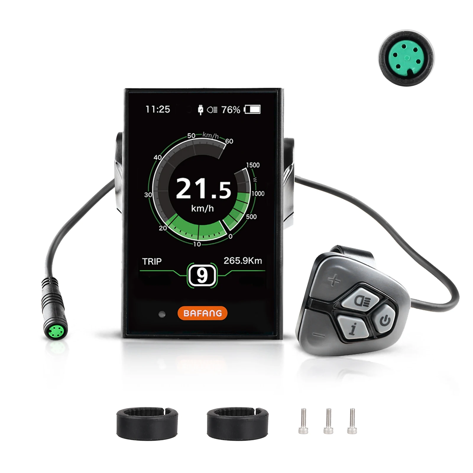 [EU Direct] UART-Protokoll BAFANG EBike Display DPC18 3,5-Zoll-Ebike-Bildschirm für BBS01B BBS02B HD Mittelmotor mit 0-9 PAS-Niveaus Image