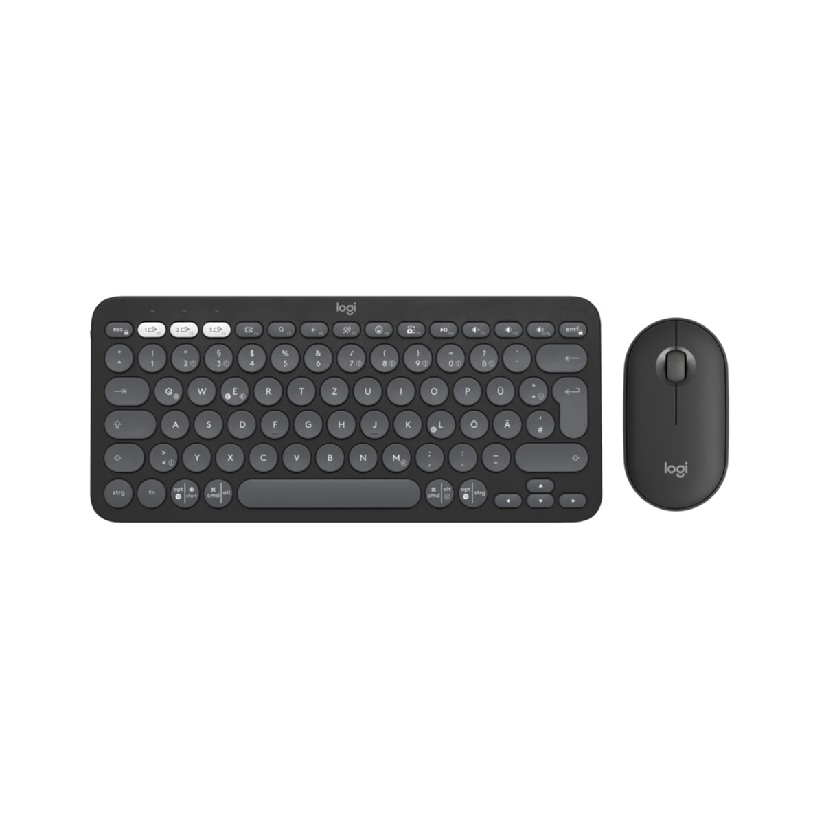 Keyboard & Mouse Logitech Wireless Combo Pebble 2 graphite (DE) (920-012203) Image