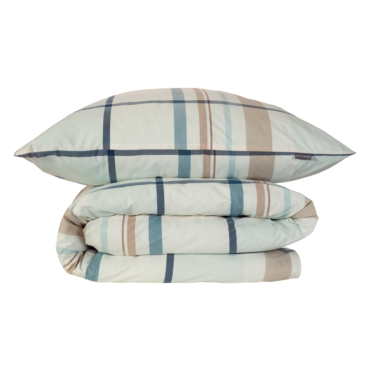 Schiesser Bettwäscheset Ezra - Renforcé - 2-teilig - 155 x 220 cm - Hellpetrol Image