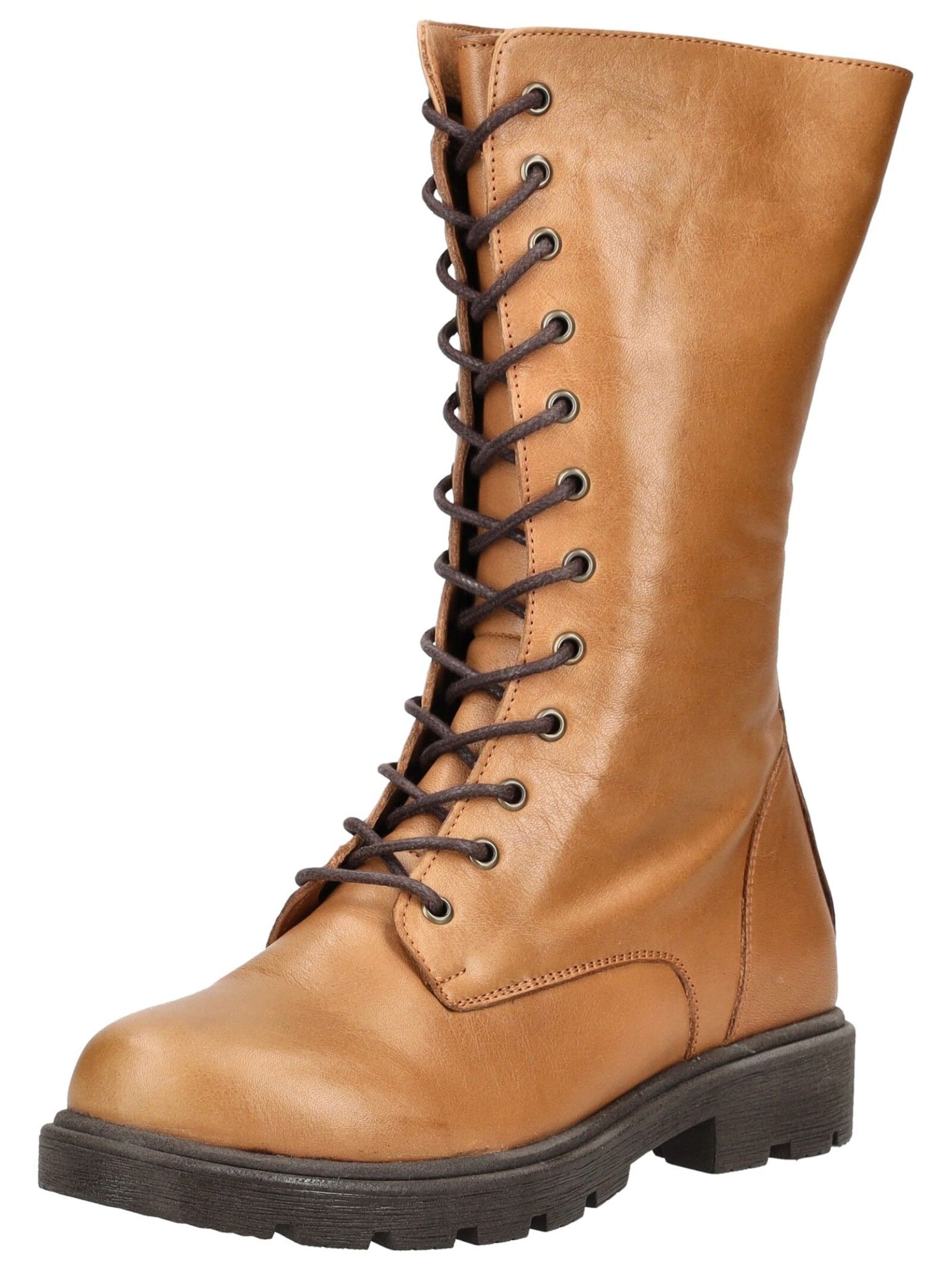 Schnürstiefel ANDREA CONTI "Andrea Conti Stiefel Leder", Damen, Gr. 40, braun, Leder, Schuhe Schnürstiefel