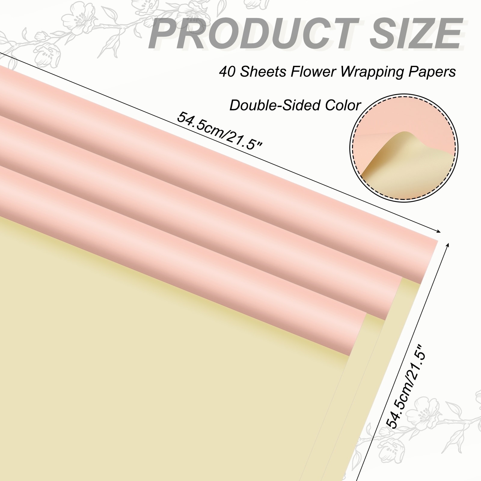 Flower Wrapping Paper, Waterproof Floral Bouquet Wrapping Papers Florist Supplies for Wedding Party Gift Packaging Craft