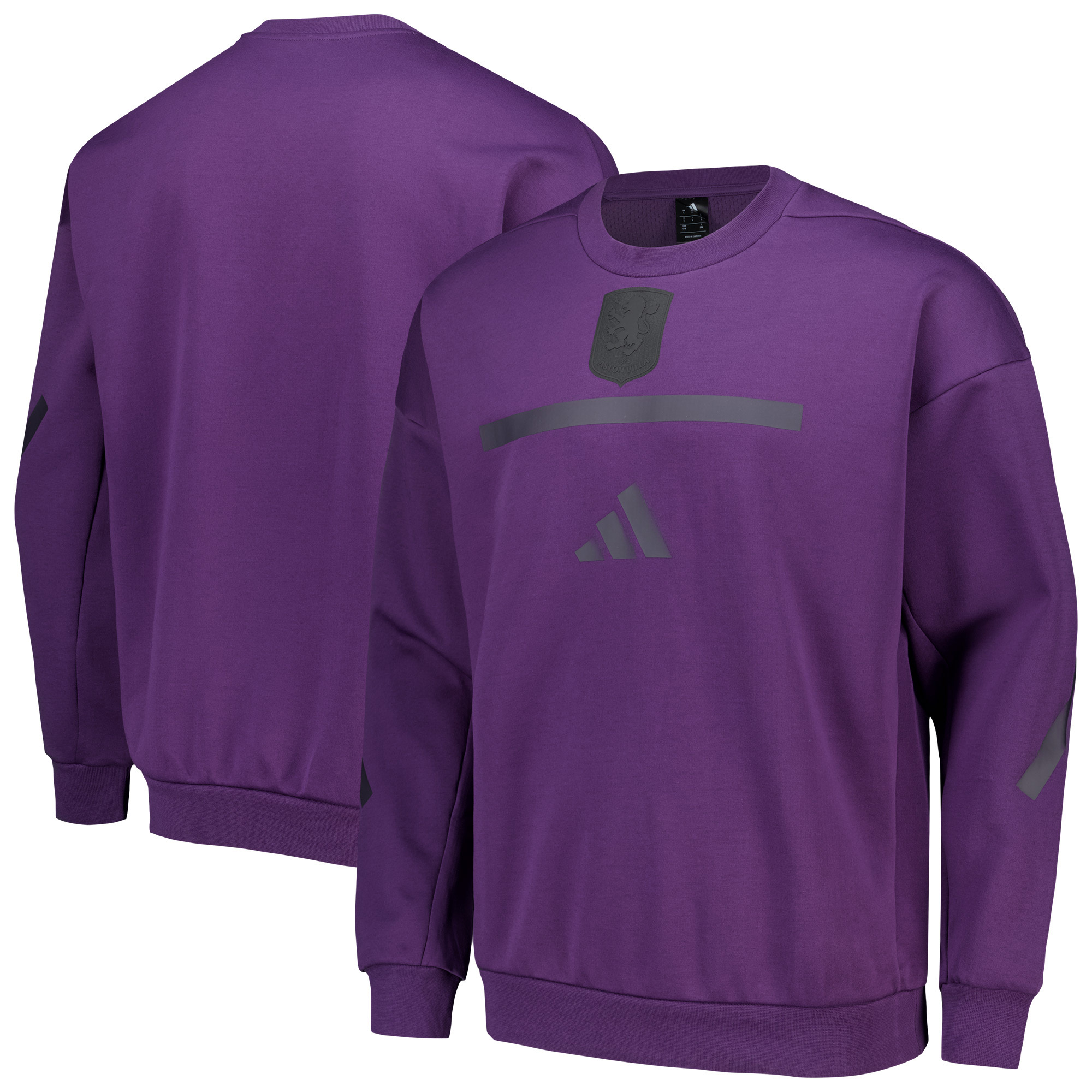Aston Villa adidas Travel Z.N.E Crew Pullover – Dunkelviolett Image