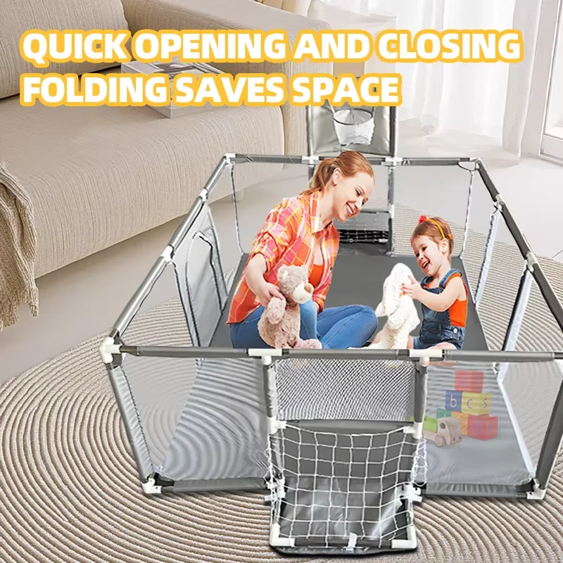 IMBABY Baby-Laufstall für den Innenbereich, großer Laufstall für Kinder, Sicherheit, Schutzbarriere, Zaun, wasserdichter Spiel-Laufstall Image