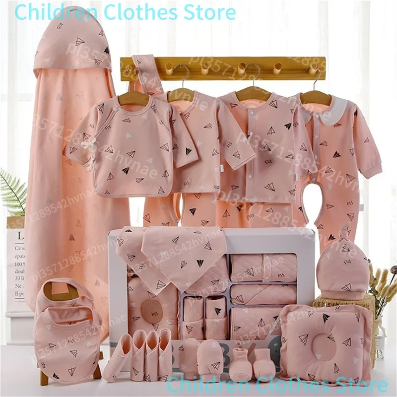 18/22 pièces nouveau-né vêtements bébé cadeau pur coton bébé ensemble 0-6 mois automne et hiver enfants vêtements costume unisexe cadeau parfait