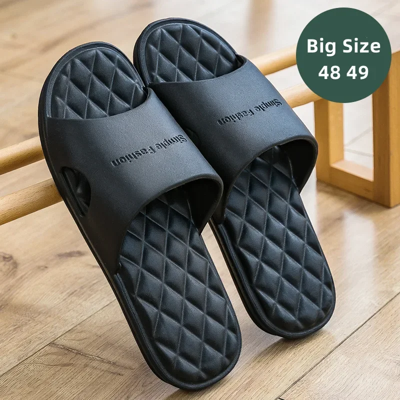 Große Größe 48 49 Männer Hausschuhe EVA Weiche Sohle Frauen Sommer Strand Sandalen Paare Casual Flip Flop Schuhe Badezimmer Rutschen Neue Mode
