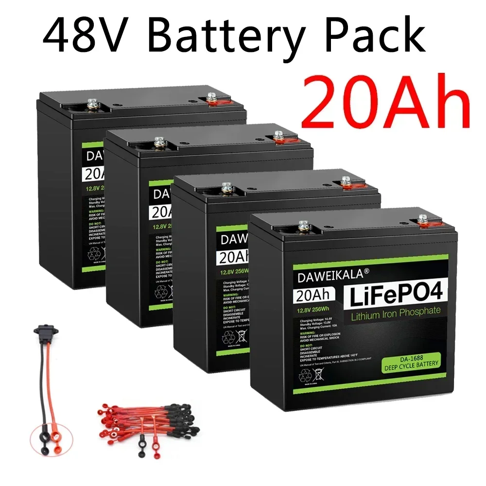 12V 24V 36V 48V Akku 20ah Lifepo4 Batterie reale Kapazität für Elektro fahrrad E-Bike Batterie 48V Elektro roller Image