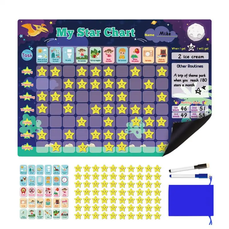 Magnetische Belohnungstabelle, Spielzeug für Kinder, gute Gewohnheiten, um die Zeit zu entwickeln, Aktivitätsplan, Kühlschrankaufkleber, Spiele Image