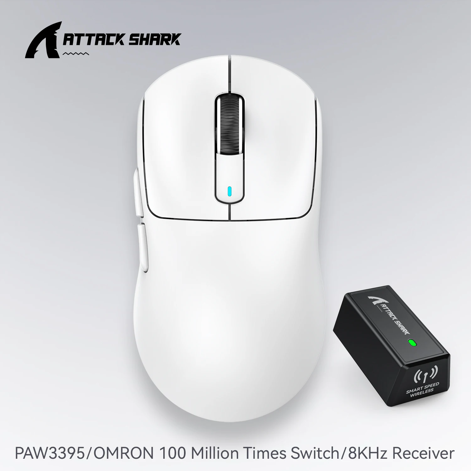 Attack Shark X3 PixArt PAW3395 Kabellose Maus, 26K DPI leichte Maus, Tri-Mode-Makro-Gaming-Maus, Laptop/Win/Mac Image