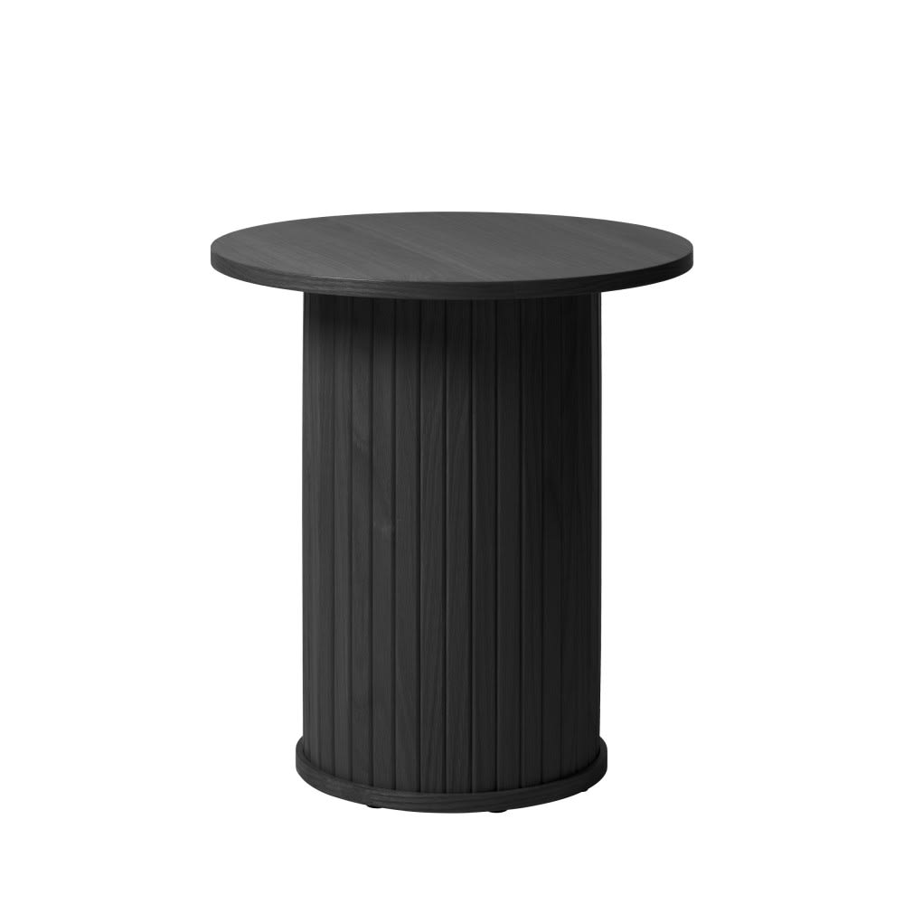 Table d'appoint ronde en chêne 55X50X50cm SONYA noir 50x50x55cm