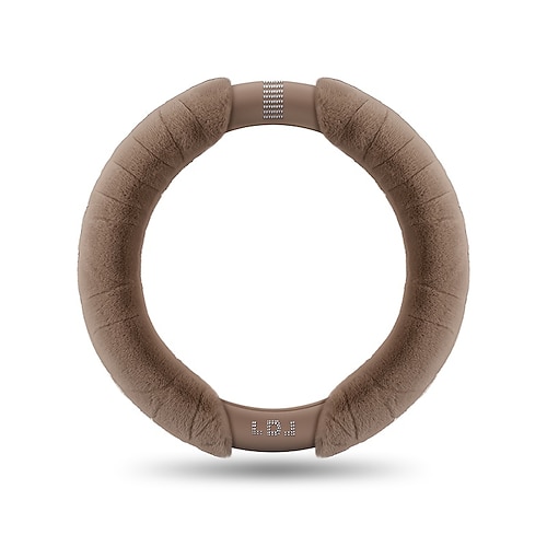 Luxuriöser, mit Diamanten besetzter Plüsch-Lenkradbezug, umweltfreundlich und warm, passend für die meisten Automodelle, Durchmesser 38 cm/15 Zoll Image