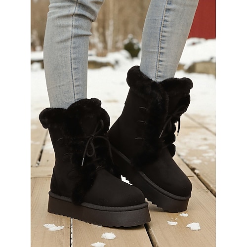 Damen-Schneestiefel in Kamelhaar – schick und modisch, geeignet für Wintermode, Urlaubsausflüge und den Alltag Image