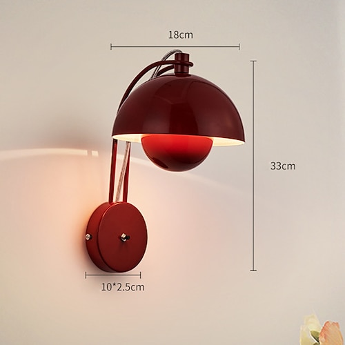 applique da parete, applique da parete macaron, lampada da comodino a forma di fiore, luce da lettura in metallo, applique da interno, illuminazione da parete, lampada da parete per camera da letto e