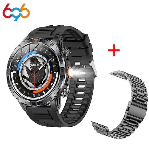 AK91 Smartwatch 1.7 Zoll Smartwatch Fitnessuhr Bluetooth Schrittzähler Anruferinnerung Aktivitäts-Tracker Kompatibel mit Android iOS Unisex Langer Standby IP68 50mm Uhrengehäuse Image