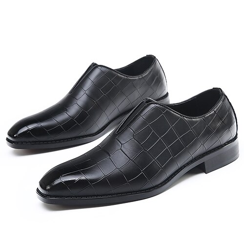 Burgunderrote Herren-Slipper mit Krokodilprägung – bequemes und elegantes Design für festliche Anlässe Image