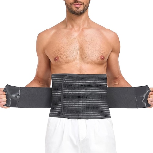 Bauchgurt für Männer und Frauen nach der Operation Rückbildungsgürtel zur Unterstützung bei Hernien nach der Geburt, Taillenformer für Männer, verstellbare Kompressionsbandage Image