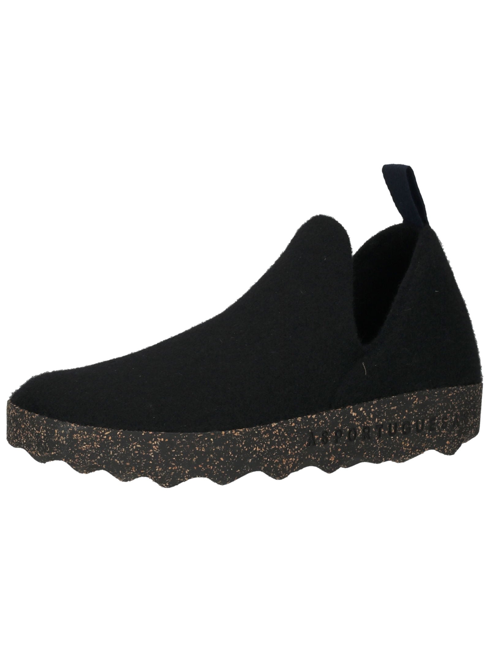 Hausschuh ASPORTUGUESAS "Asportuguesas Hausschuhe Filz", Damen, Gr. 38, schwarz, Filz, Schuhe Hausschuh