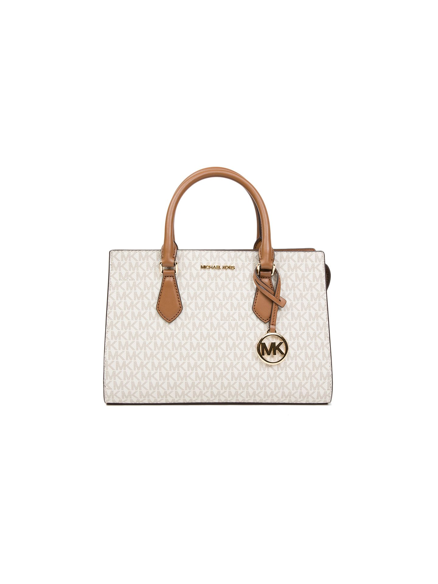 Michael Kors Sheila Medium Center-Zip Schultertasche Cream