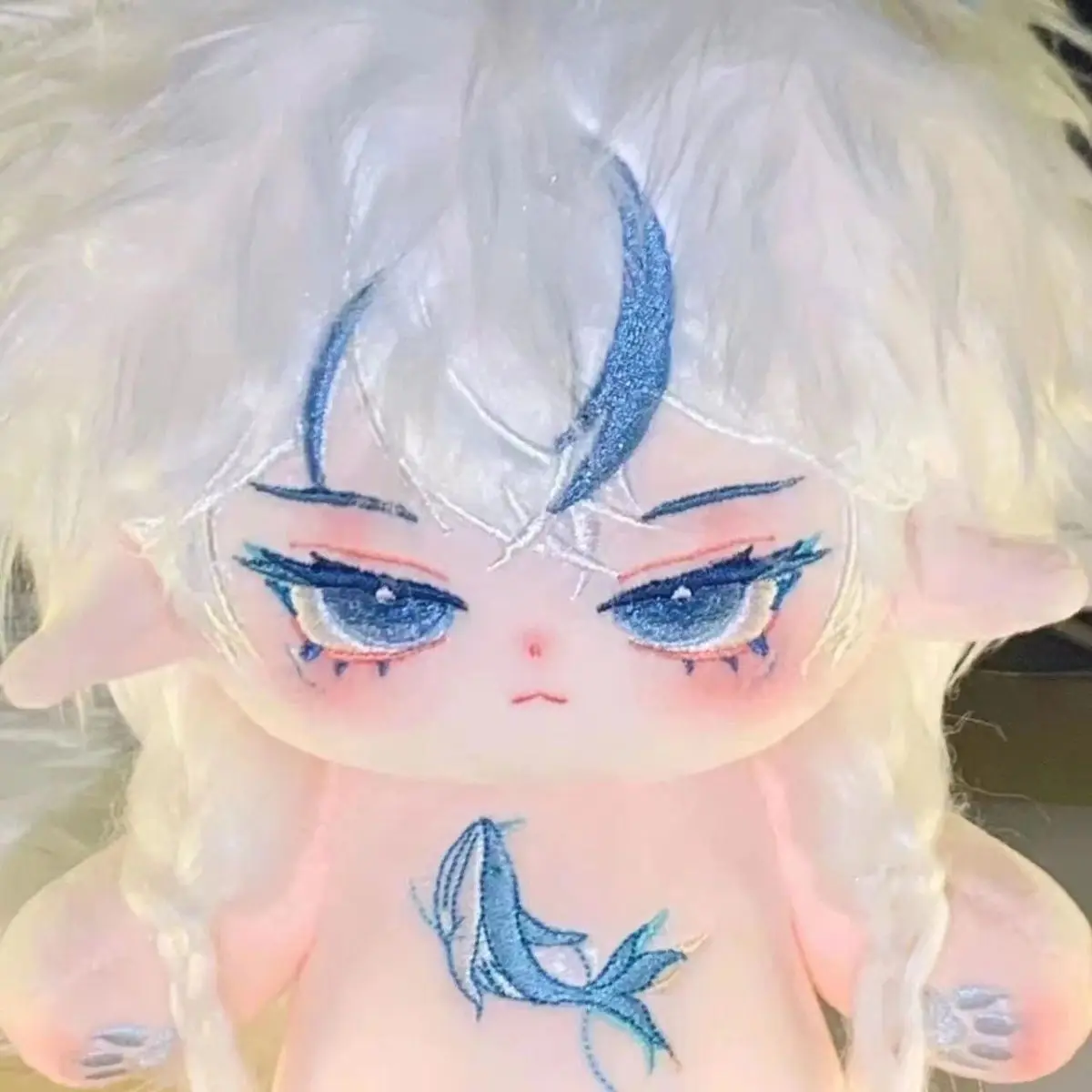 Original 20cm Junge Puppe su han weiße Wolle Baumwoll puppe Magnets chwanz hohe Stofftiere gut aussehend ins Wind Puppe Geschenk für Freunde