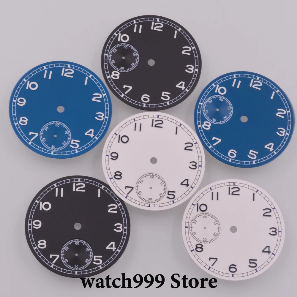 37 mm Zifferblatt, grün leuchtend, passend für ETA 6497 6498 ST3600 Uhrwerk, Teile Image