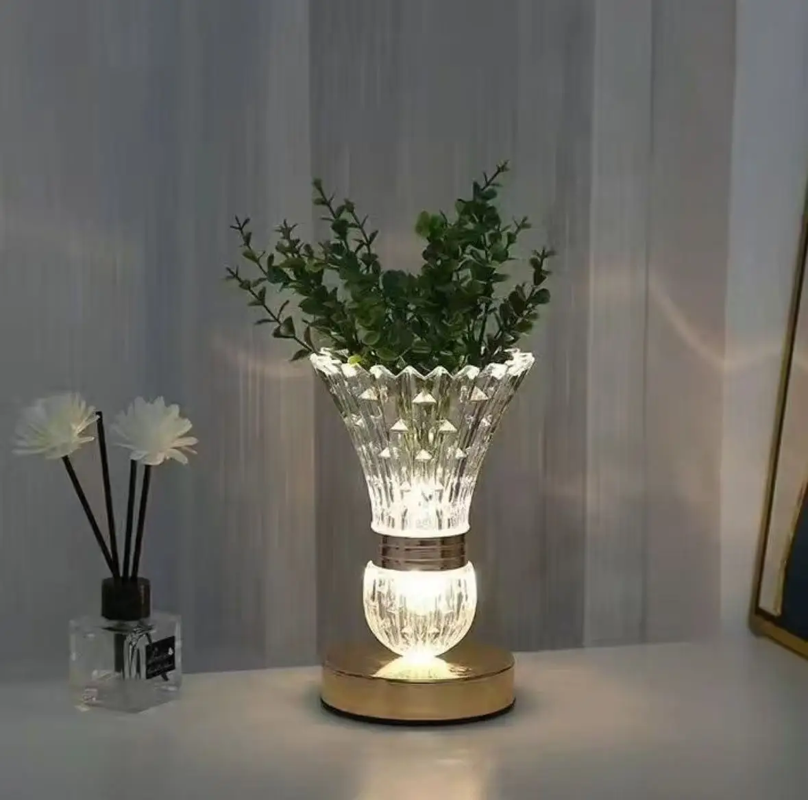 GIEMZA Blumenvase, Badmintonvase, 18 cm, Nachtlicht, dekorative Tischvasen für die Dekoration, Jarrones Decorativos für Zimmer Image