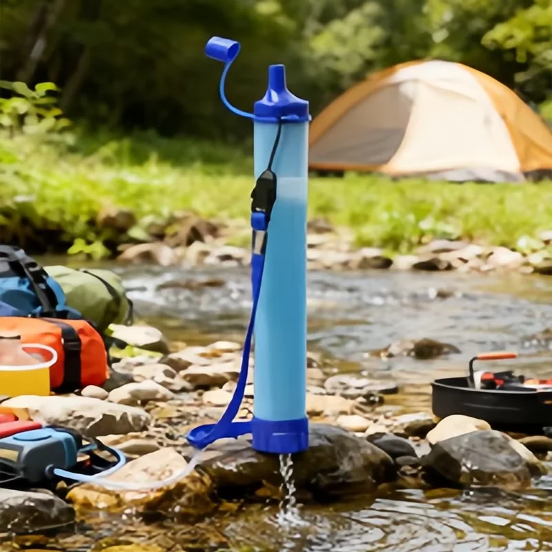 1pc Outdoor Camping Notfall Wasser Filter Leben Im Freien Notfall Filtration Direkt Trinken individuelle Wasser Reiniger Steriliza Image