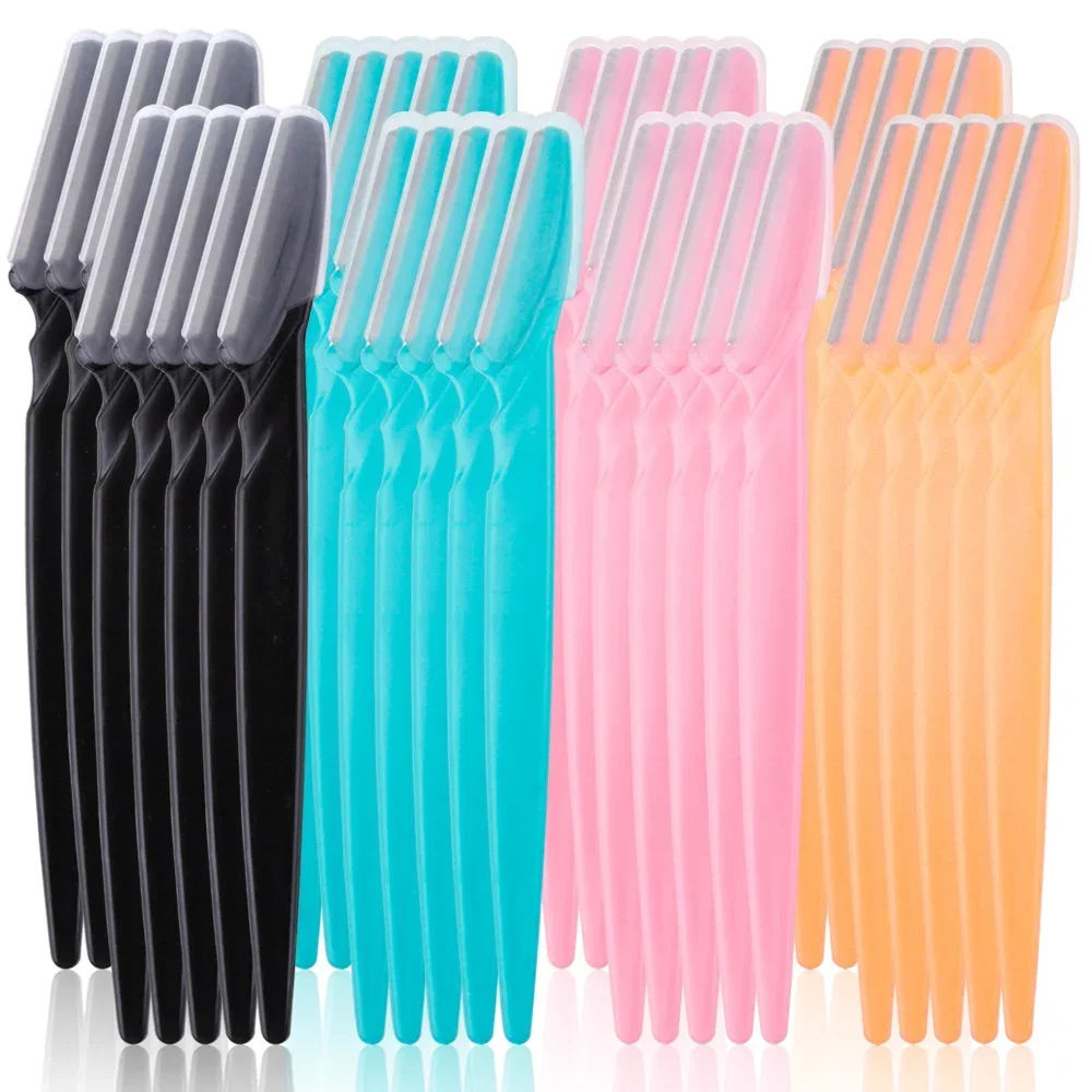 Schneider Sicherheit 3/10Pcs Augenbraue Epilation Haar Entfernung Messer Make-Up Schaber Augenbraue Trimmer Klinge Frauen Gesicht Rasierer Tragbare Image