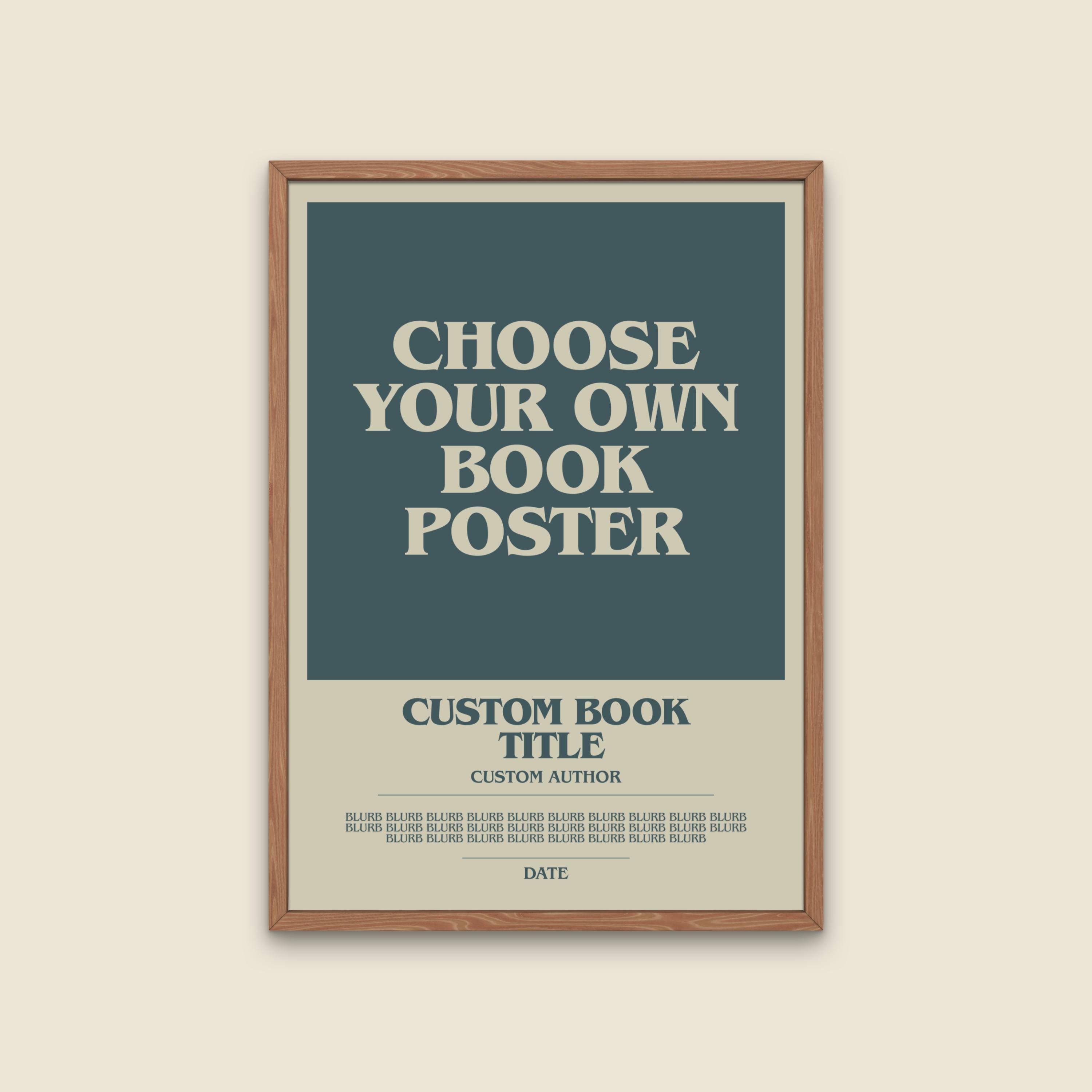 Poster di libri personalizzati / Progetta la tua stampa di poster di libri di alta qualità / Regalo artistico da parete personalizzato per gli amanti
