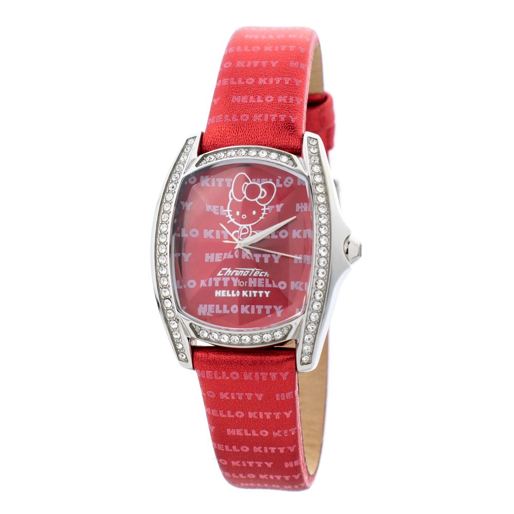 Hello Kitty Rote Lederarmbanduhr Einheitsgröße