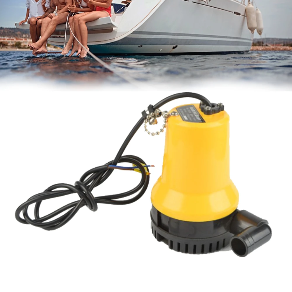 DC 12V/24V Pompa Elettrica 4500L/H 5m Circolazione Dell'acqua Pompa Sommergibile Fontana di Irrigazione Marine Pompa di sentina Sommergibile barca