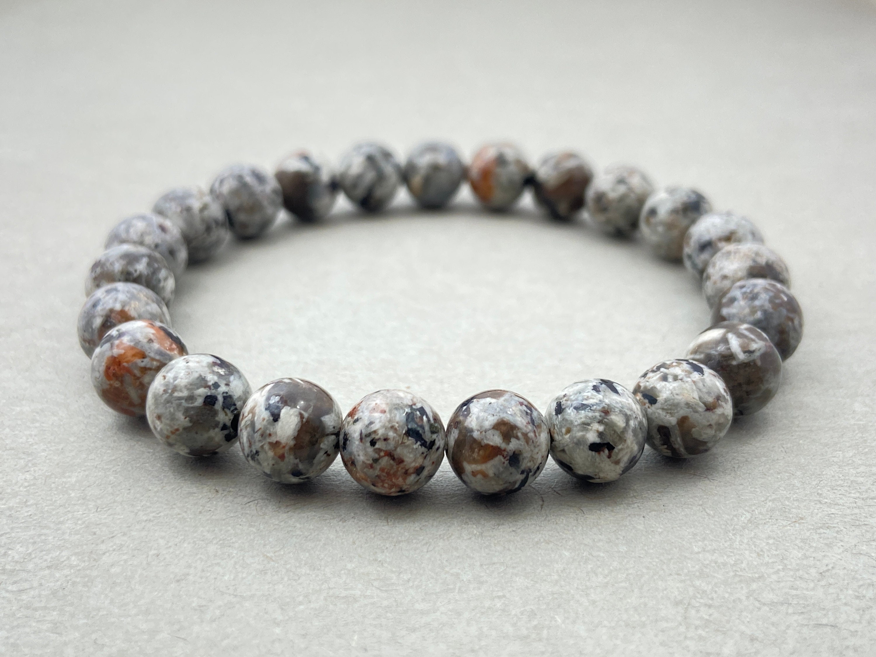 Bracciale Yooperlite, braccialetti con perline da 8 mm, cristallo naturale, bracciale elastico, bracciale curativo, braccialetti dell'amicizia con pie