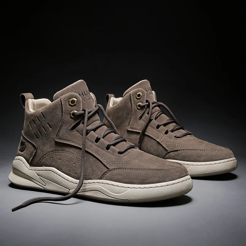 High Top Stiefel männer Schuhe Motorrad Ankle Boot Schuhe für Männer Winter Stiefel männer Sneakers Lace-Up Botas hombre Zapatillas Männlich