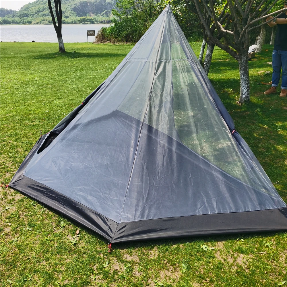 Das 2-3 Personen Mesh Zelt, Mücken schutz vier drei Zelt, Pyramide Brennholz Herd Zelt Unterstützung Innen zelt, Tingxue 320 Image