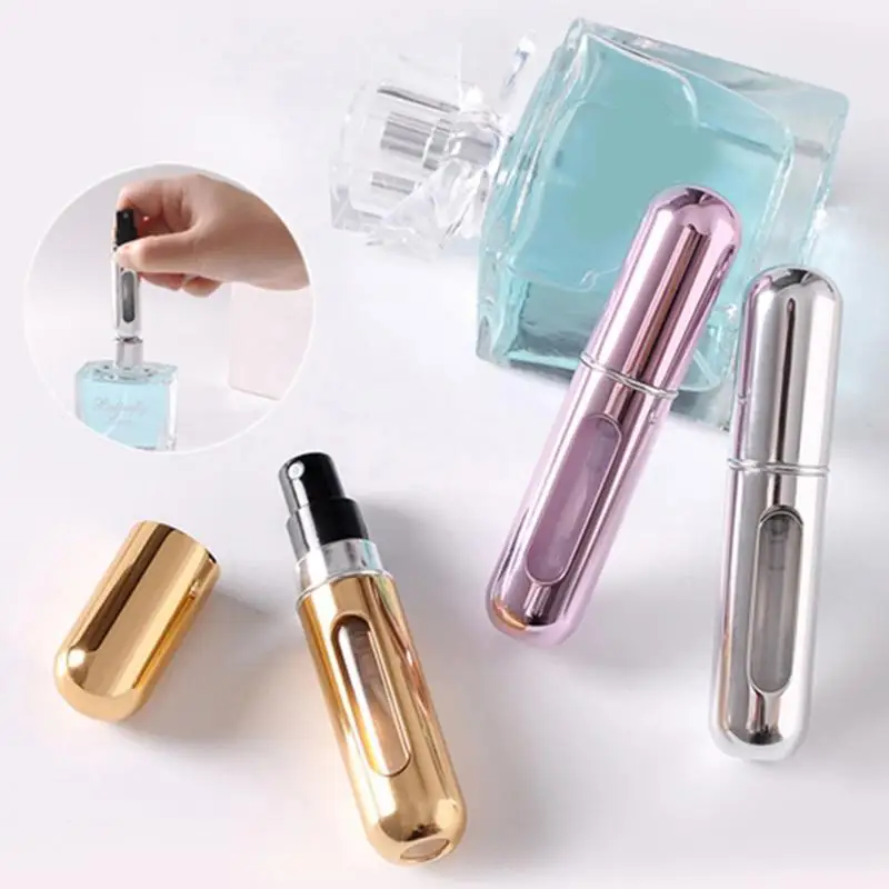 5 ml Tragbare Mini Nachfüllbare Parfüm Flasche Mit Spray Duft Pumpe Leere Kosmetische Behälter Zerstäuber Flasche Für Reise Werkzeug Image