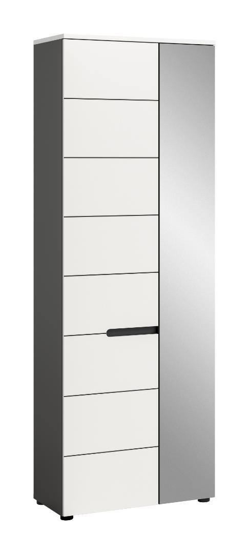Ebuy24 Canu Kleiderschrank 1 Tür weiß, grau. Image